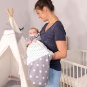 BABY SCHLAFSACK BLAU HELLBLAU GRAU 56/62