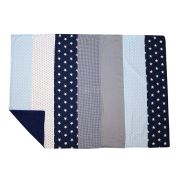 BABYDECKE & KUSCHELDECKE BLAU HELLBLAU GRAU