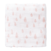 2er Stoffwindel Swaddle Regenbogen/Tropfen rosa